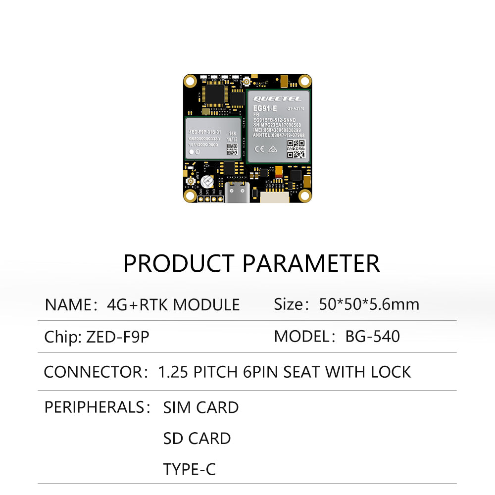 Beitian UM982/980 ZED-F9P module + 4G communication + Qianxun CORS account RTK GNSS board Beitian UM982/980 ZED-F9P module + 4G communication + Qianxun CORS account RTK GNSS board